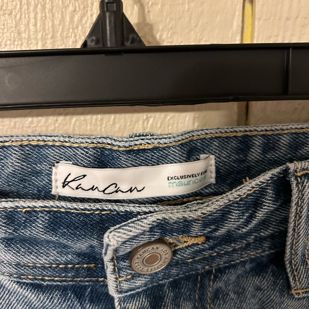 KanCan Medium Blue Denim Jeans with Contrast Stitching - Picture 2 of 5